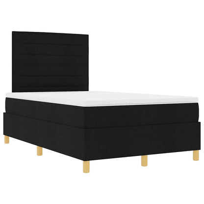 Letto a Sorgente LED con materasso Nero 120 x 200 cm Tessuto | homemem39