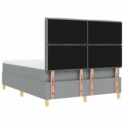 Letto a Sorgente LED Grigio chiaro 140 x 190 cm Tessuto | homemem39