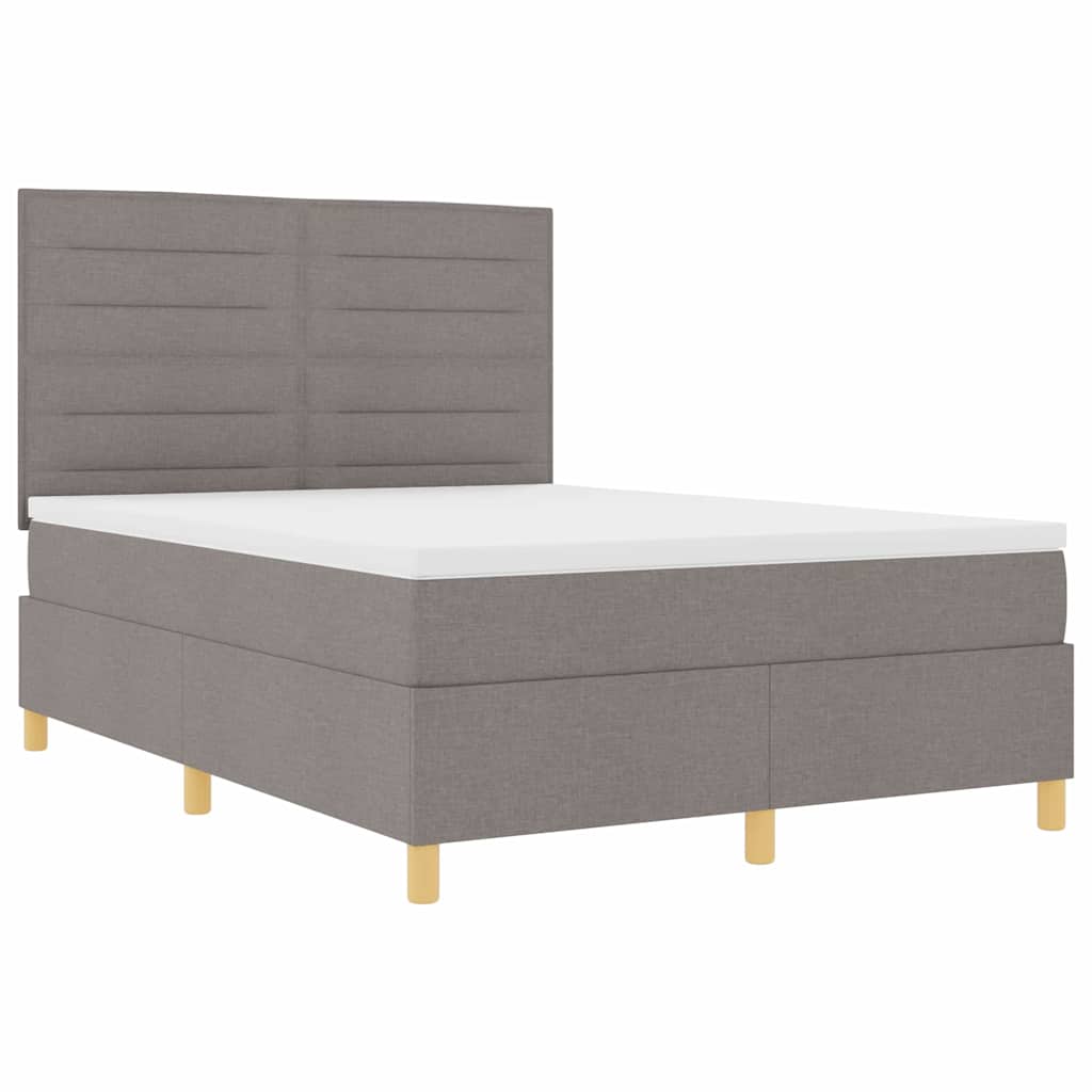 Letto a Sorgente LED con materasso Talpa 140 x 190 cm Tessuto | homemem39