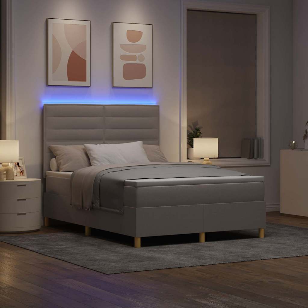 Letto a Sorgente LED con materasso Talpa 140 x 200 cm Tessuto | homemem39