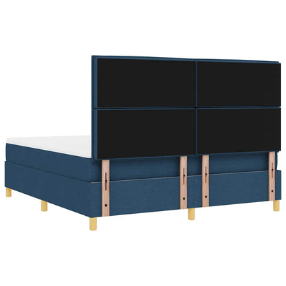 Letto a Sorgente LED con materasso Blu 180 x 200 cm Tessuto | homemem39