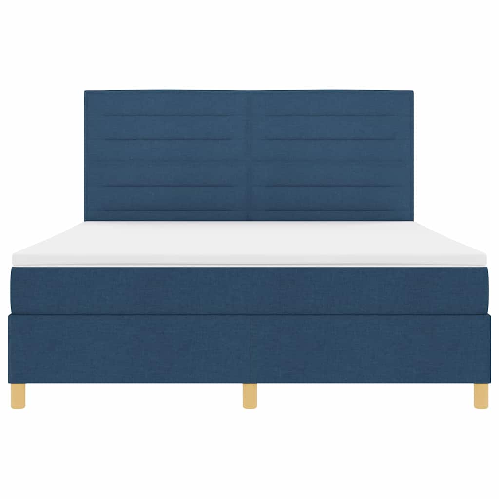 Letto a Sorgente LED con materasso Blu 180 x 200 cm Tessuto | homemem39