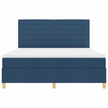 Letto a Sorgente LED con materasso Blu 180 x 200 cm Tessuto | homemem39