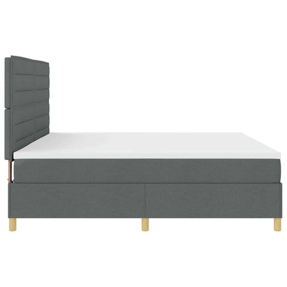 Letto a Sorgente LED Grigio scuro 200 x 200 cm Tessuto | homemem39