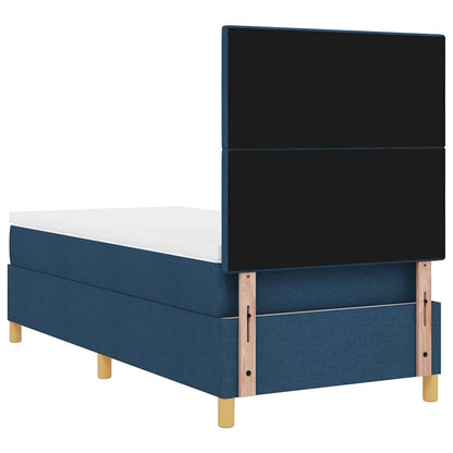 Letto a Sorgente LED con testiera Blu 80 x 200 cm Tessuto | homemem39