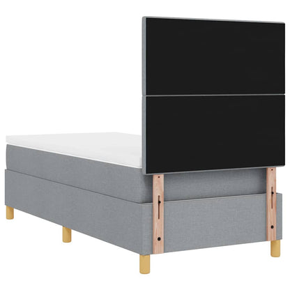 Letto a Sorgente LED Grigio chiaro 90 x 190 cm Tessuto | homemem39