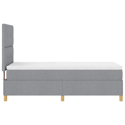 Letto a Sorgente LED Grigio chiaro 90 x 190 cm Tessuto | homemem39