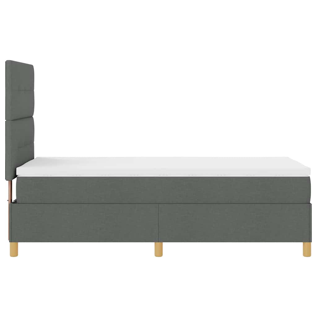 Letto a Sorgente LED Grigio scuro 90 x 190 cm Tessuto | homemem39