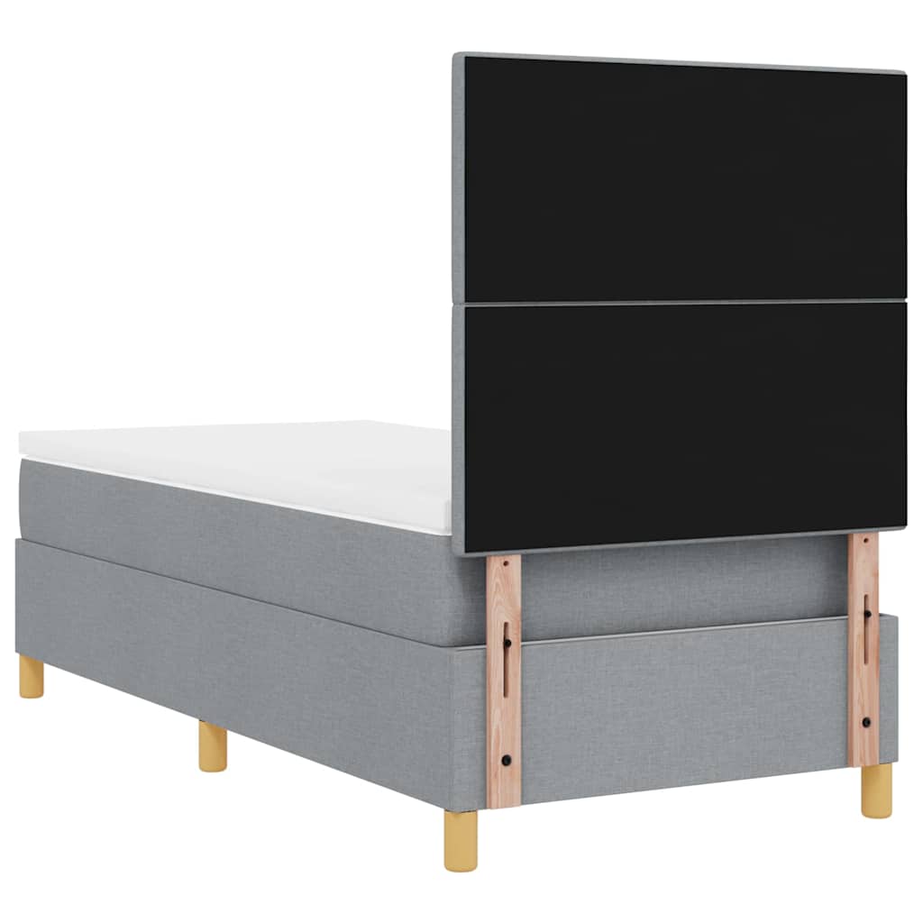 Letto a Sorgente LED Grigio chiaro 90 x 200 cm Tessuto | homemem39