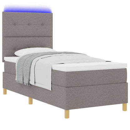 Letto a Sorgente LED con testiera Talpa 90 x 200 cm Tessuto | homemem39