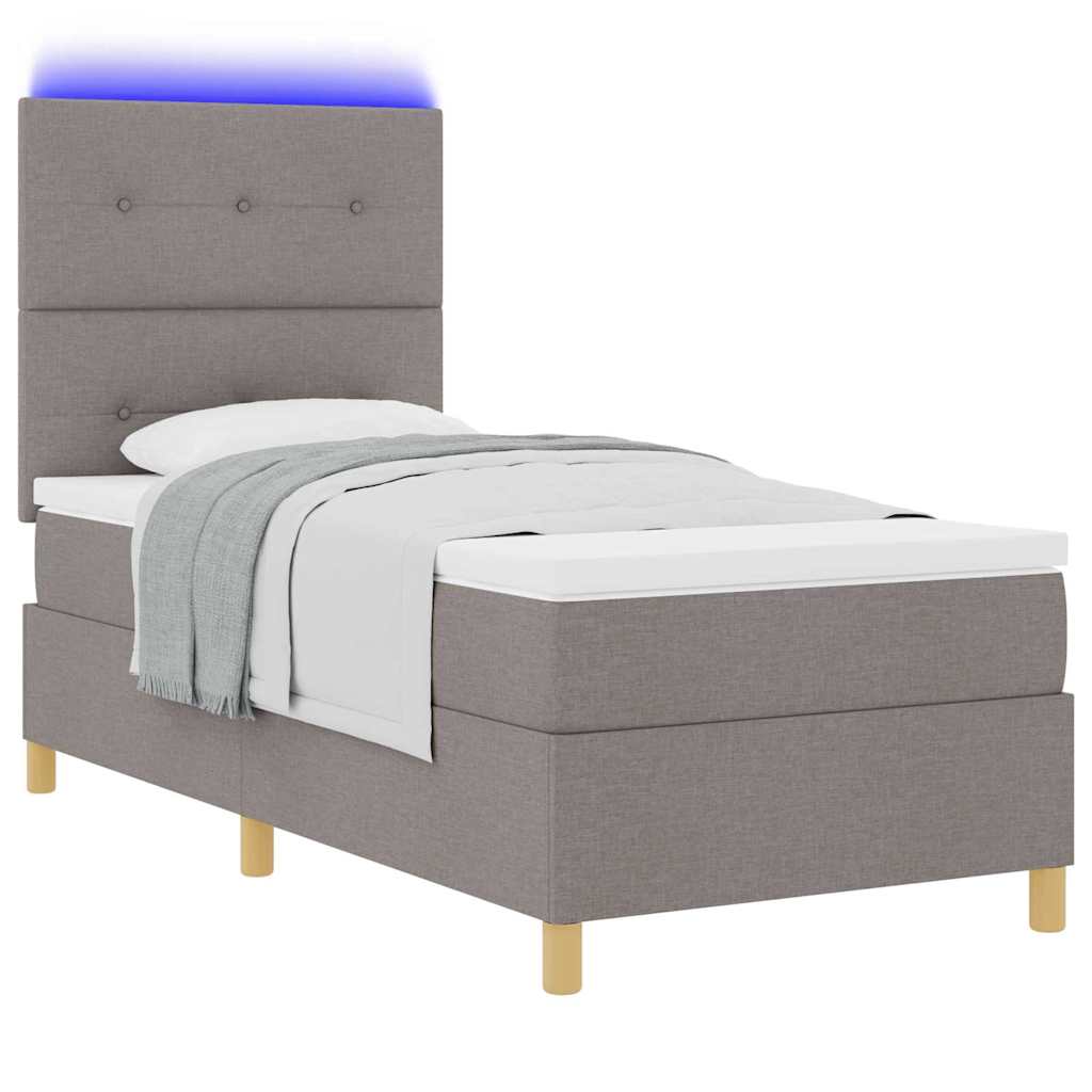 Letto a Sorgente LED con testiera Talpa 100 x 200 cm Tessuto | homemem39