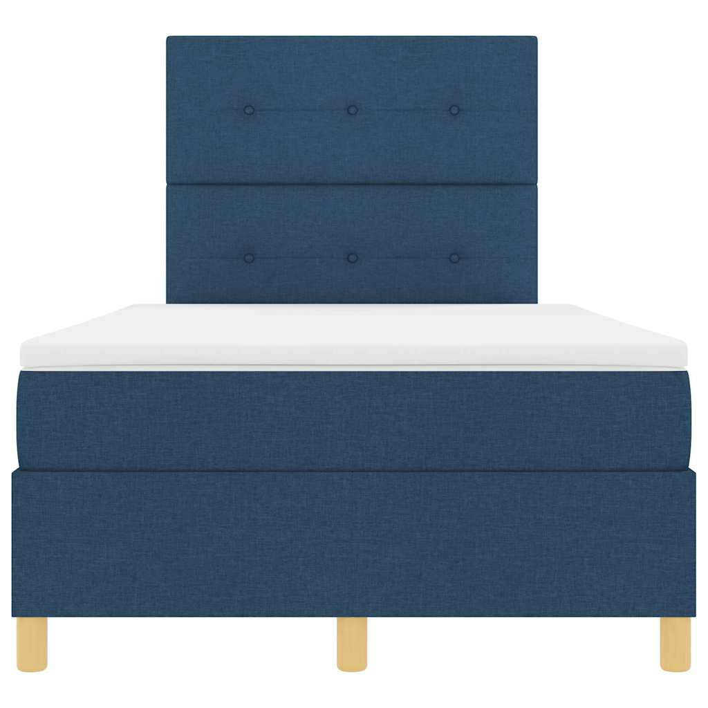 Letto a Sorgente LED con testiera Blu 120 x 190 cm Tessuto | homemem39