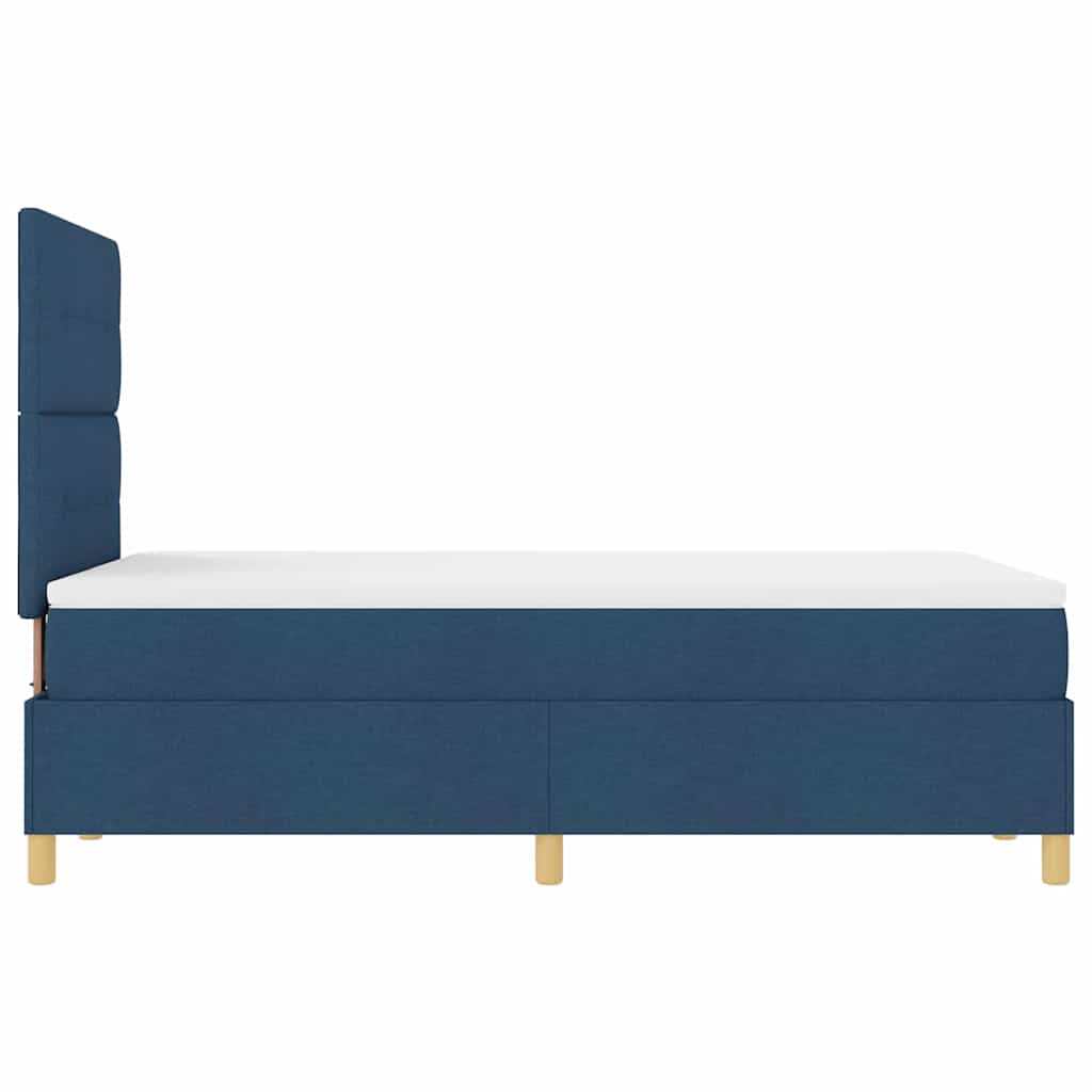 Letto a Sorgente LED con testiera Blu 120 x 190 cm Tessuto | homemem39