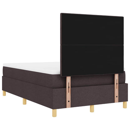 Letto a Sorgente LED Marrone Scuro 120 x 200 cm Tessuto | homemem39