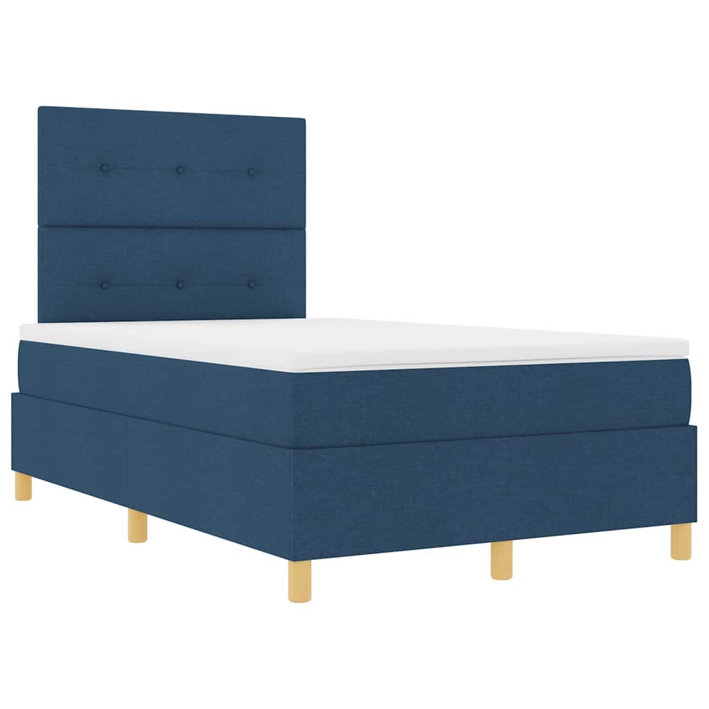 Letto a Sorgente LED con testiera Blu 120 x 200 cm Tessuto | homemem39