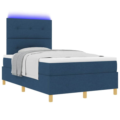 Letto a Sorgente LED con testiera Blu 120 x 200 cm Tessuto | homemem39