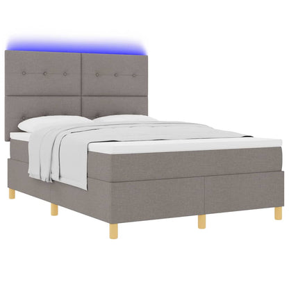 Letto a Sorgente LED con testiera Talpa 140 x 190 cm Tessuto | homemem39