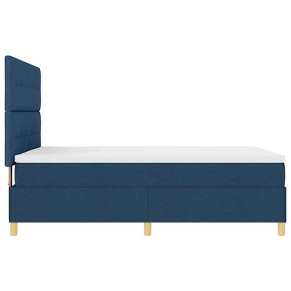 Letto a Sorgente LED con testiera Blu 140 x 190 cm Tessuto | homemem39