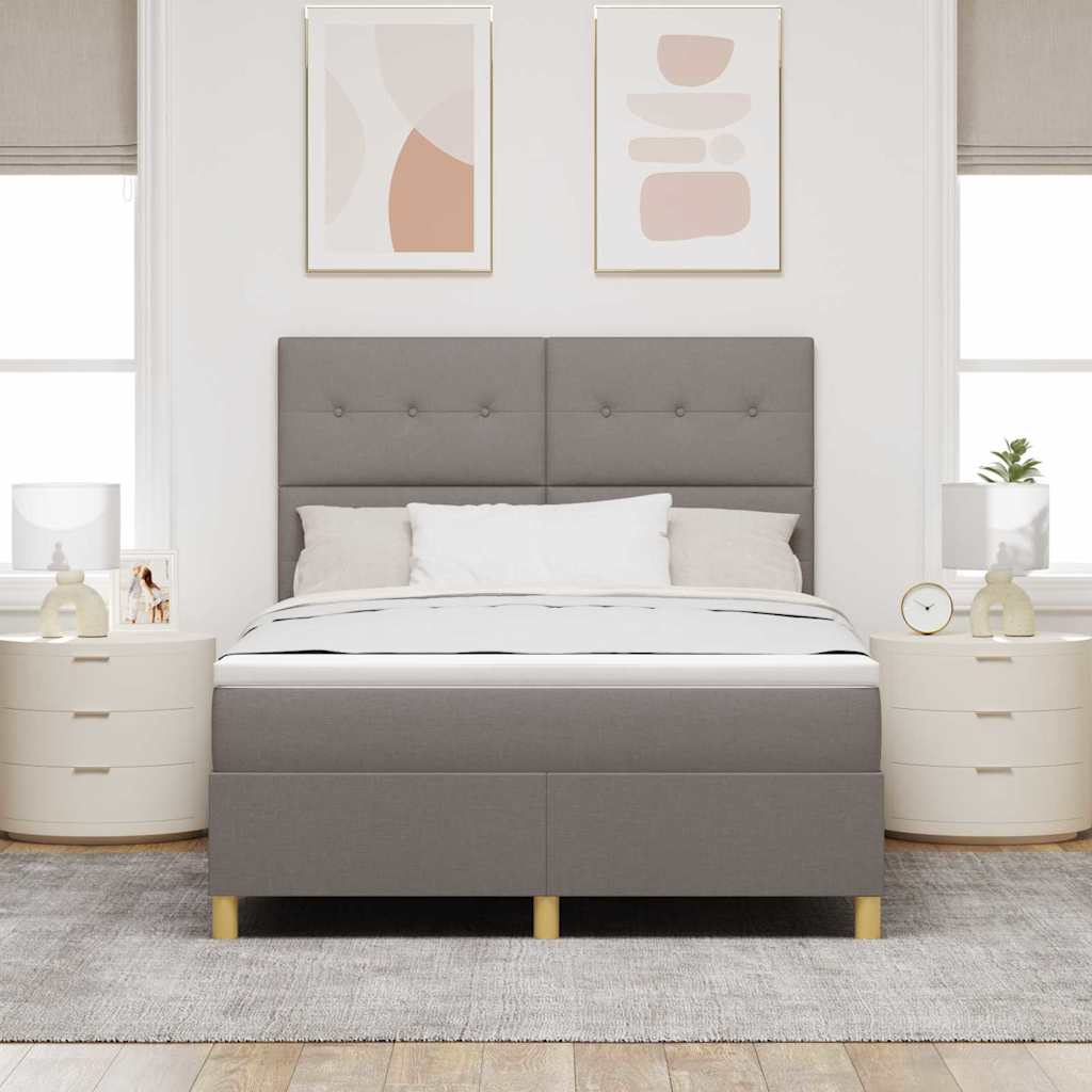 Letto a Sorgente LED con testiera Talpa 140 x 200 cm Tessuto | homemem39