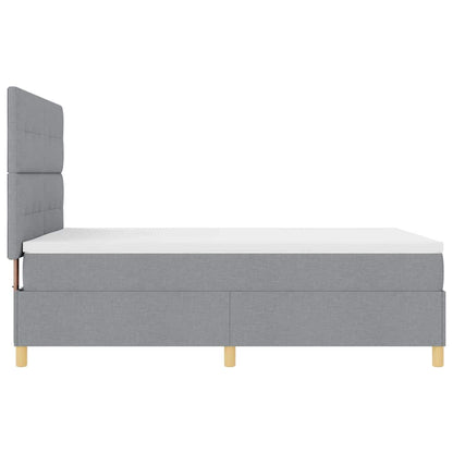 Letto a Sorgente LED Grigio chiaro 160 x 200 cm Tessuto | homemem39