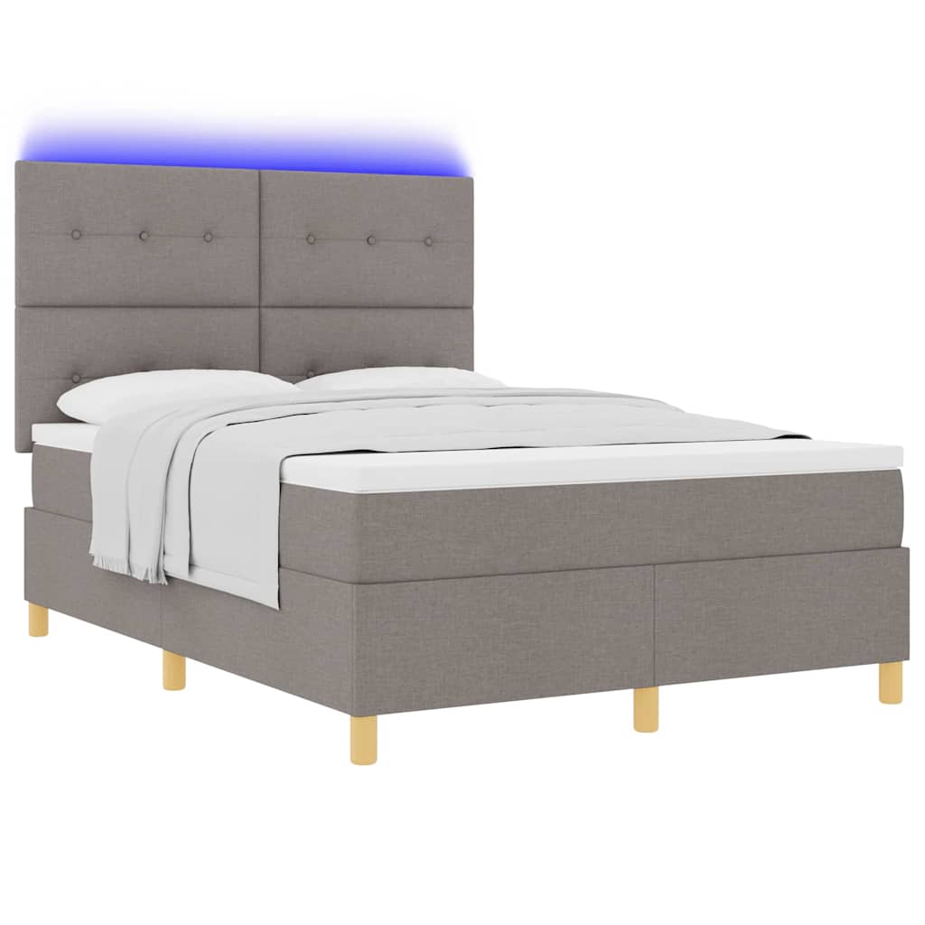 Letto a Sorgente LED con testiera Talpa 160 x 200 cm Tessuto | homemem39