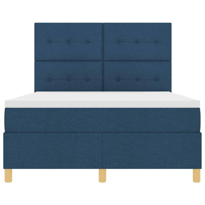 Letto a Sorgente LED con testiera Blu 160 x 200 cm Tessuto | homemem39