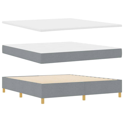 Letto a Sorgente LED Grigio chiaro 180 x 200 cm Tessuto | homemem39