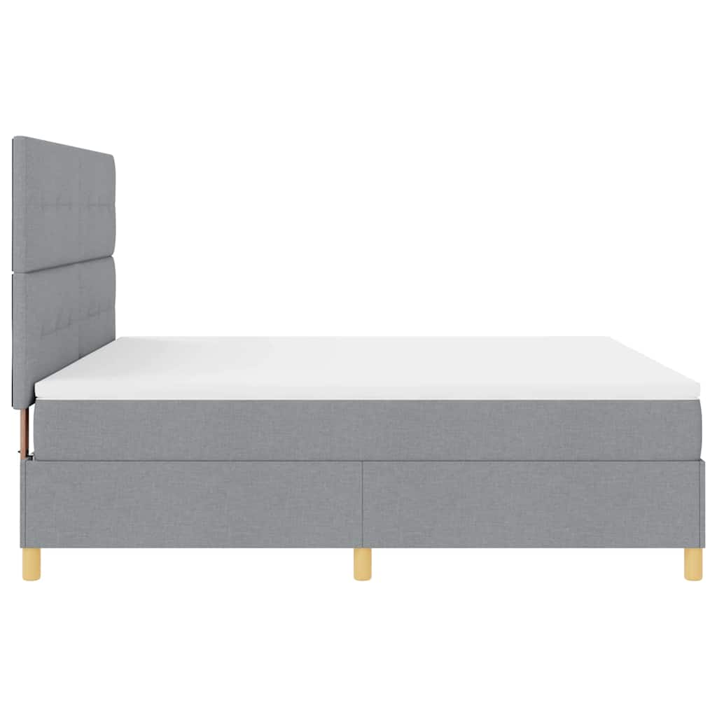 Letto a Sorgente LED Grigio chiaro 180 x 200 cm Tessuto | homemem39