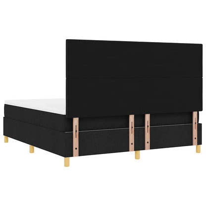 Letto a Sorgente LED con testiera Nero 180 x 200 cm Tessuto | homemem39