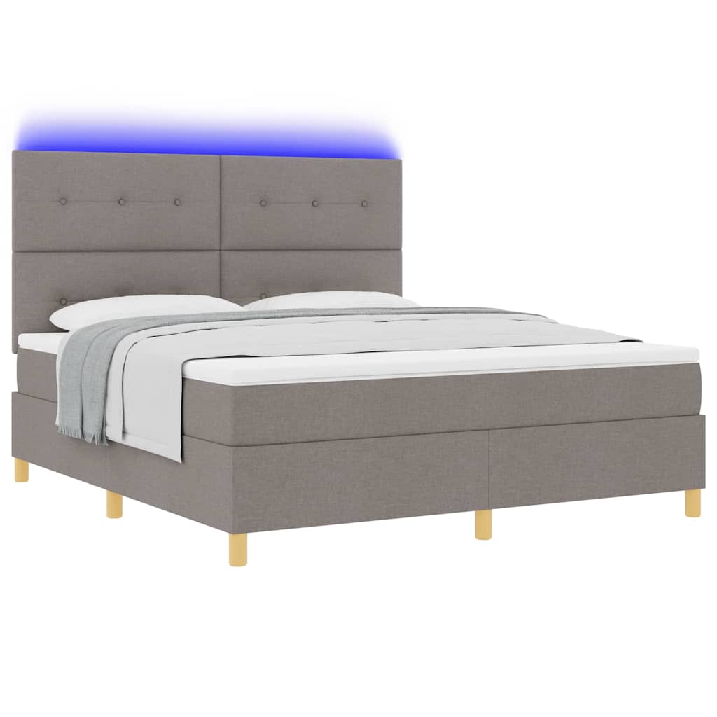 Letto a Sorgente LED con testiera Talpa 180 x 200 cm Tessuto | homemem39