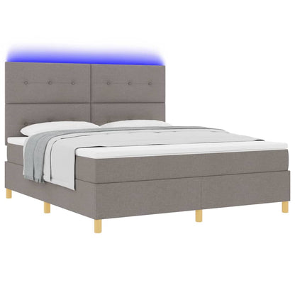 Letto a Sorgente LED con testiera Talpa 180 x 200 cm Tessuto | homemem39