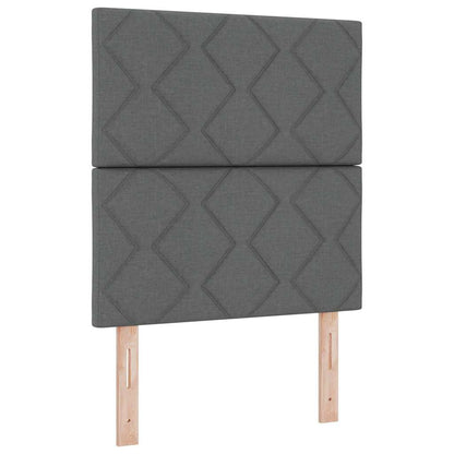 Letto a Sorgente LED Grigio scuro 80 x 200 cm Tessuto | homemem39