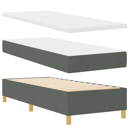 Letto a Sorgente LED Grigio scuro 80 x 200 cm Tessuto | homemem39