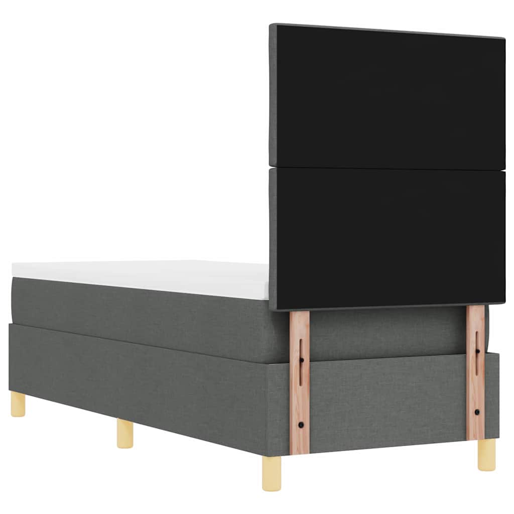 Letto a Sorgente LED Grigio scuro 80 x 200 cm Tessuto | homemem39