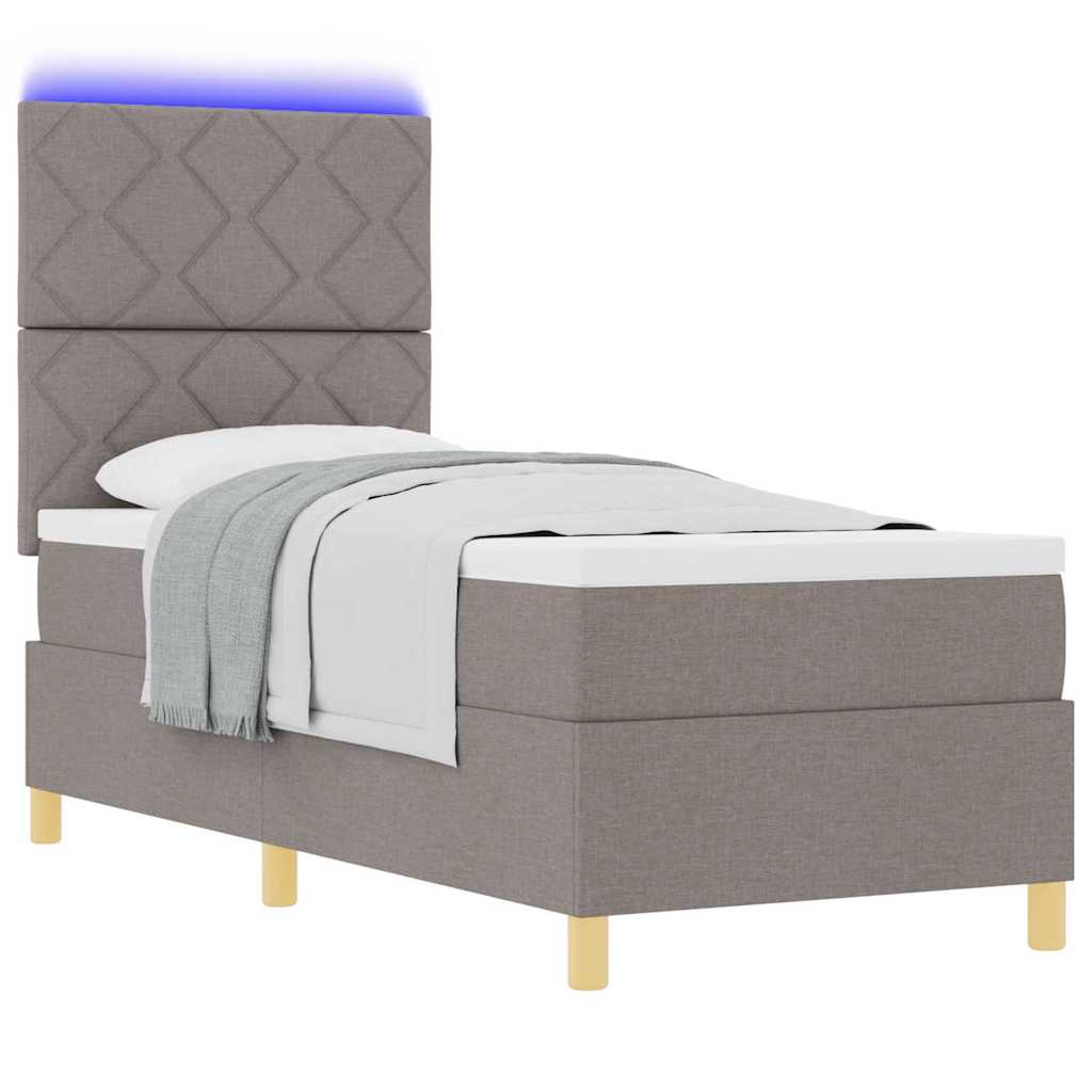 Letto a Sorgente LED con testiera Talpa 80 x 200 cm Tessuto | homemem39