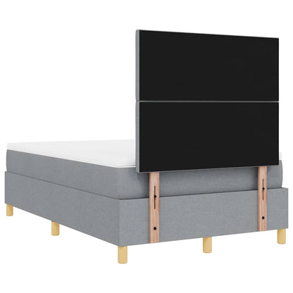 Letto a Sorgente LED Grigio chiaro 120 x 190 cm Tessuto | homemem39