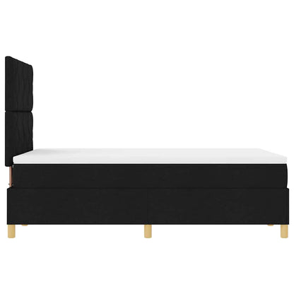 Letto a Sorgente LED con testiera Nero 120 x 190 cm Tessuto | homemem39