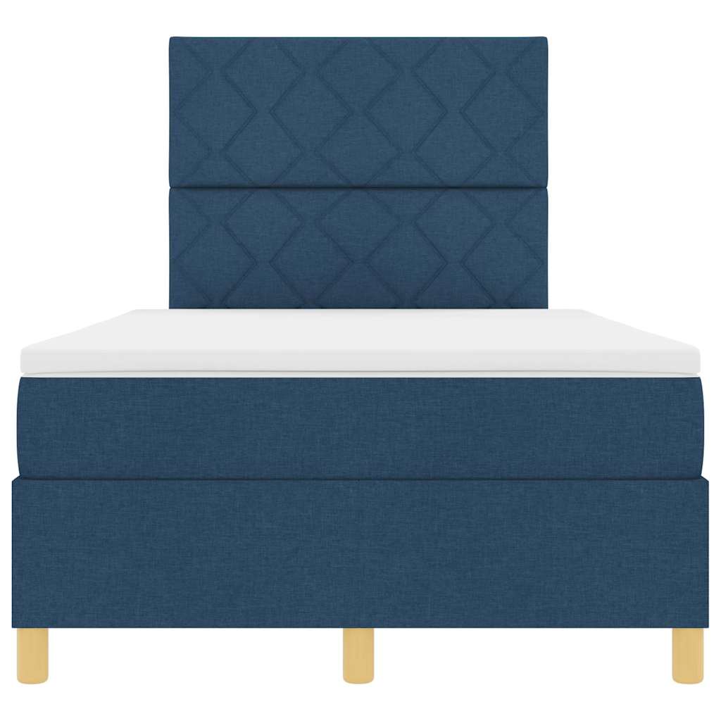 Letto a Sorgente LED con testiera Blu 120 x 190 cm Tessuto | homemem39