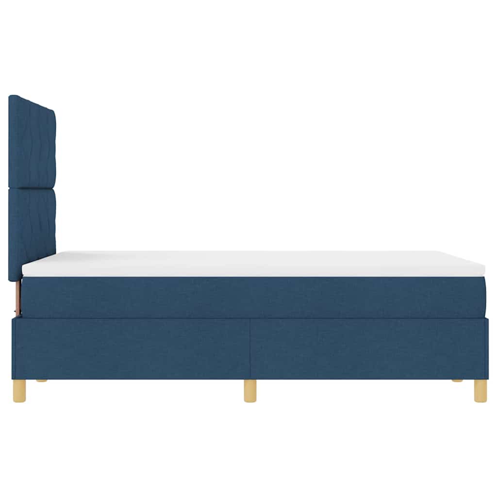 Letto a Sorgente LED con testiera Blu 120 x 190 cm Tessuto | homemem39