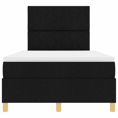 Letto a Sorgente LED con testiera Nero 120 x 200 cm Tessuto | homemem39