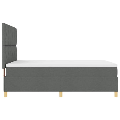 Letto a Sorgente LED Grigio scuro 140 x 190 cm Tessuto | homemem39