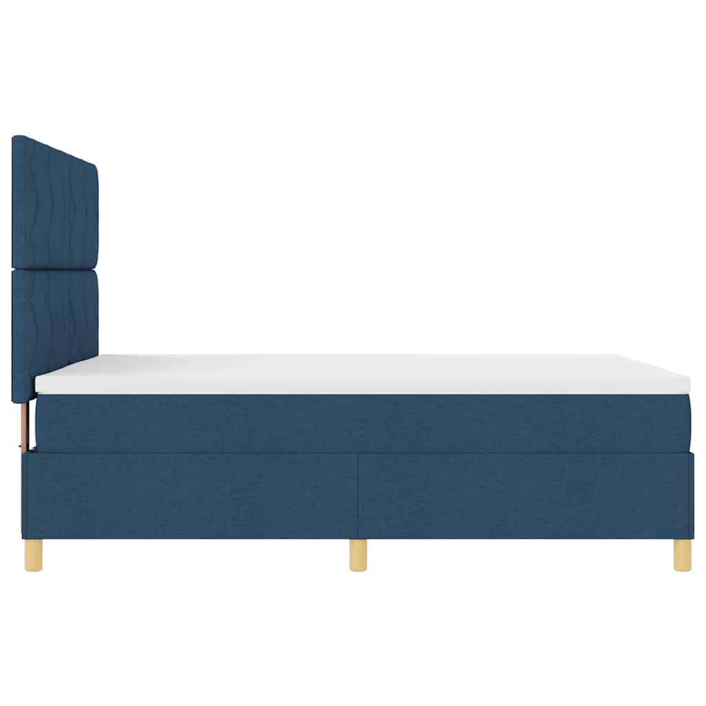 Letto a Sorgente LED con testiera Blu 140 x 200 cm Tessuto | homemem39