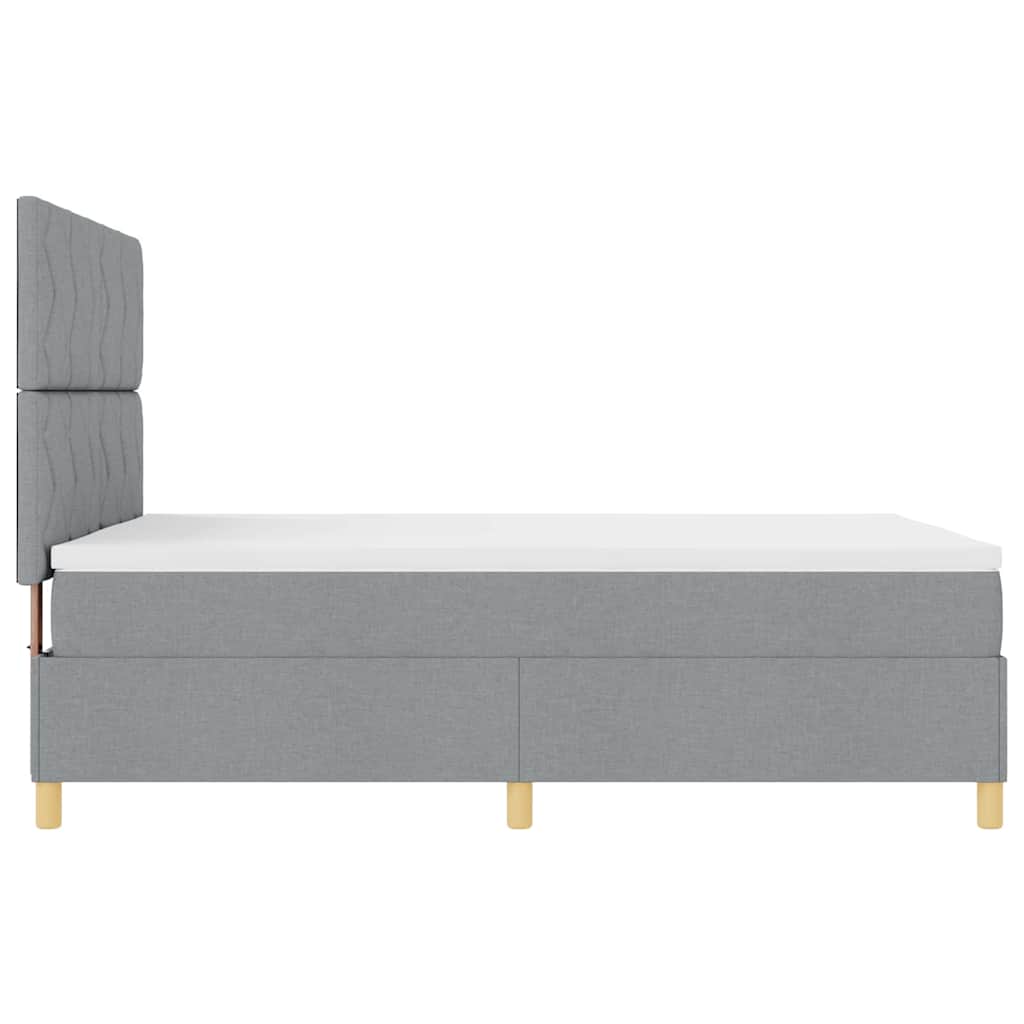 Letto a Sorgente LED Grigio chiaro 160 x 200 cm Tessuto | homemem39