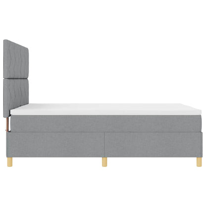 Letto a Sorgente LED Grigio chiaro 160 x 200 cm Tessuto | homemem39