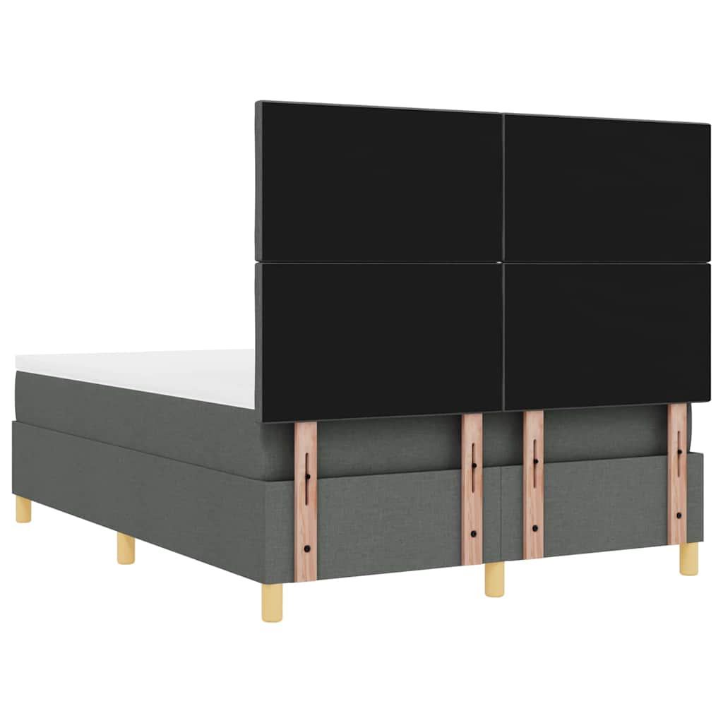 Letto a Sorgente LED Grigio scuro 160 x 200 cm Tessuto | homemem39