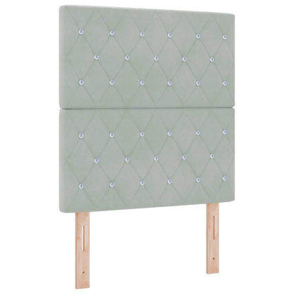 Letto a Sorgente LED Grigio chiaro 80 x 200 cm Tessuto | homemem39