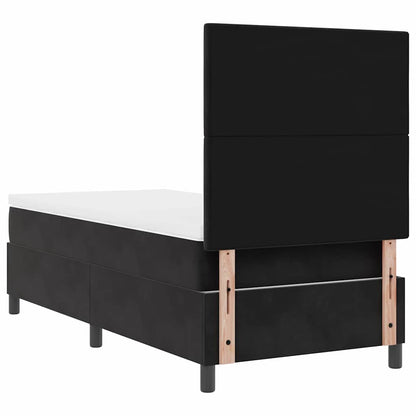 Letto a Sorgente LED con testiera Nero 80 x 200 cm Velluto | homemem39