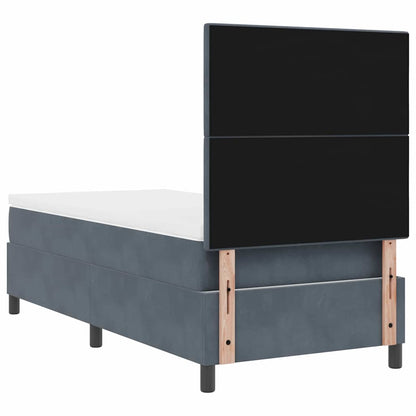 Letto a Sorgente LED Grigio scuro 90 x 200 cm Velluto | homemem39