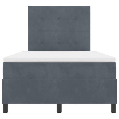 Letto a Sorgente LED Grigio scuro 120 x 190 cm Velluto | homemem39