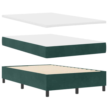 Letto a Sorgente LED Verde Scuro 120 x 200 cm Velluto | homemem39